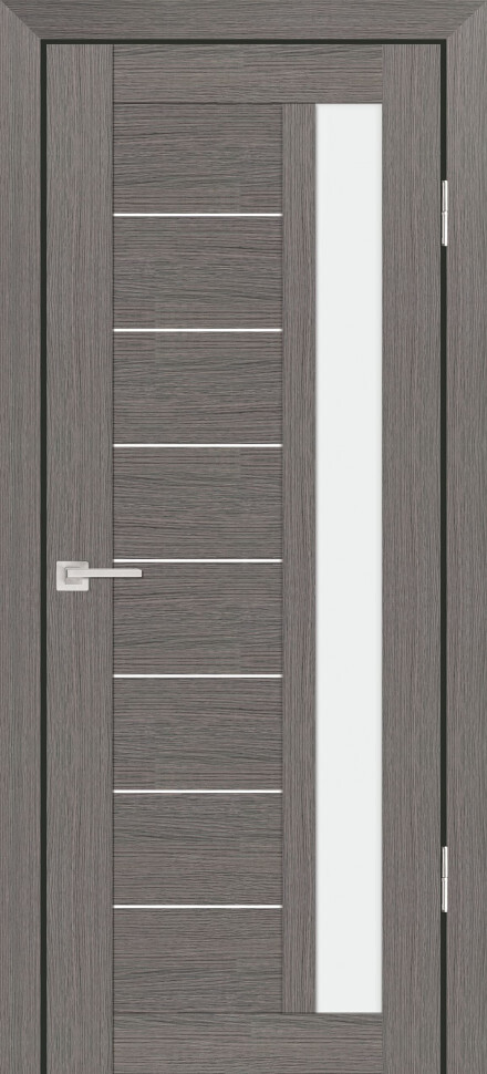 Межкомнатная дверь Graf PS-40 белый сатинат Грей Мелинга (2000 х 900)