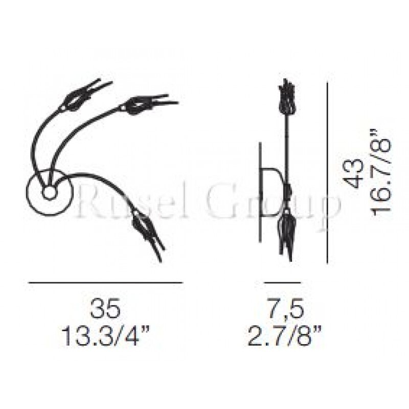 Настенный светильник Aureliano Toso ZASHI PARETE