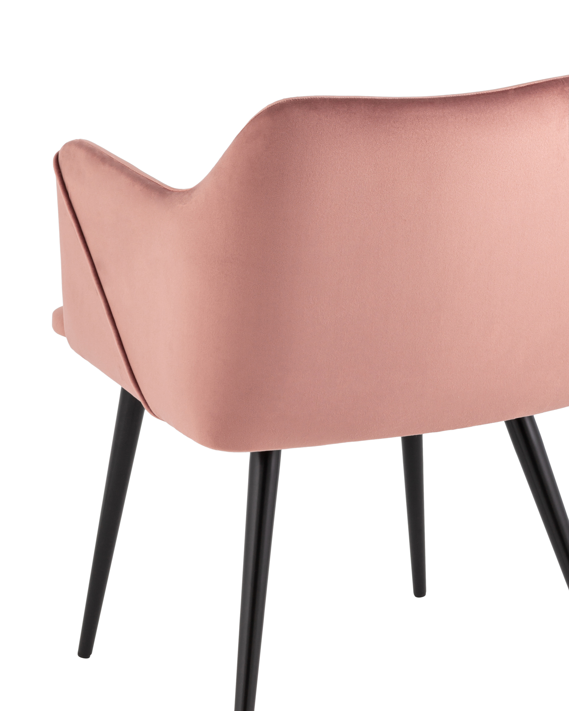 Стул с подлокотниками Джоэл велюр пыльно-розовый Stool Group