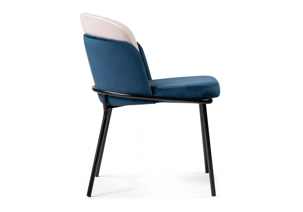 Стул Woodville Сиолим морской / кремовый / черный глянец 494470