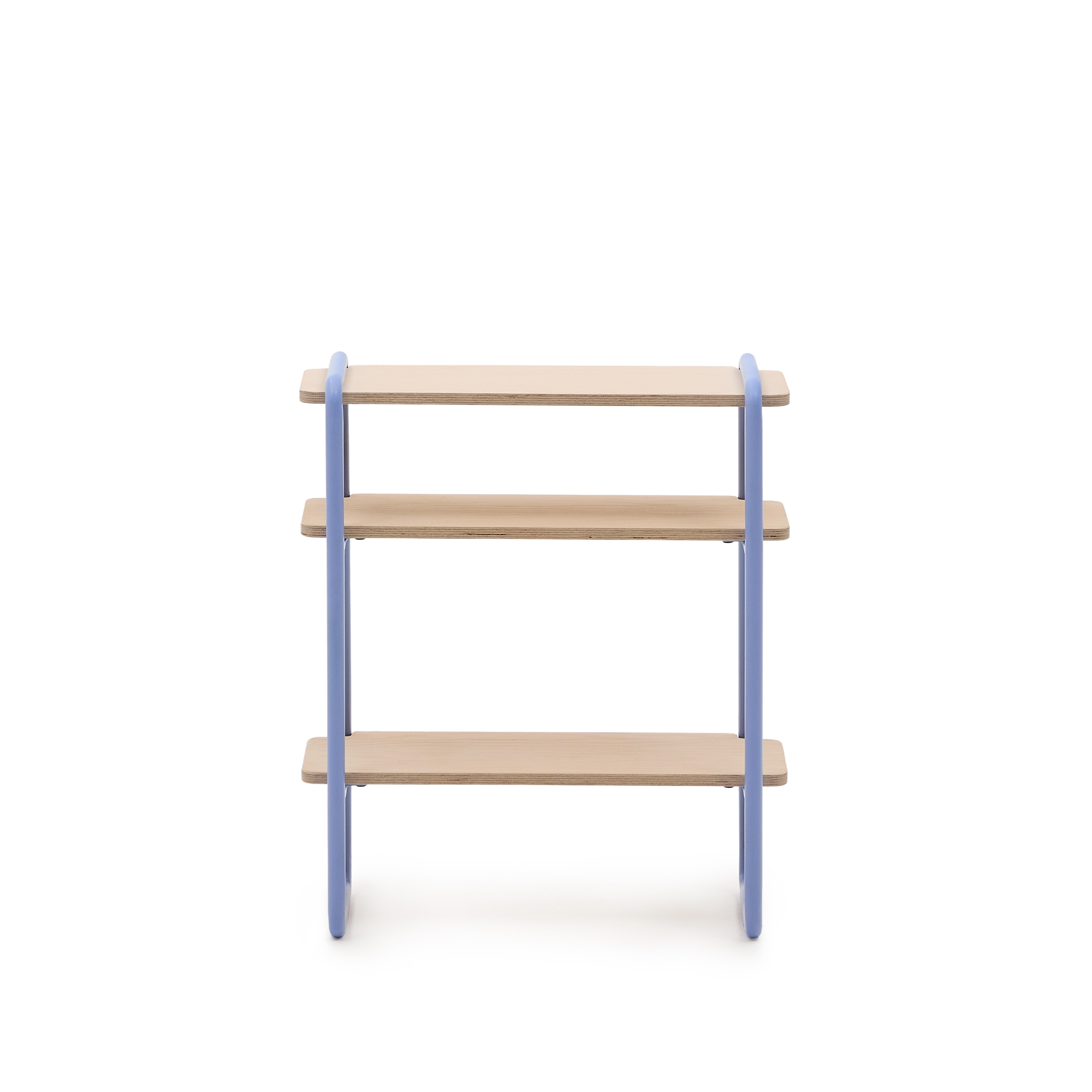 Стеллаж из ясеневого шпона цвета Tinn с синей металлической конструкцией, 70 x 60 La Forma (ex Julia Grup)