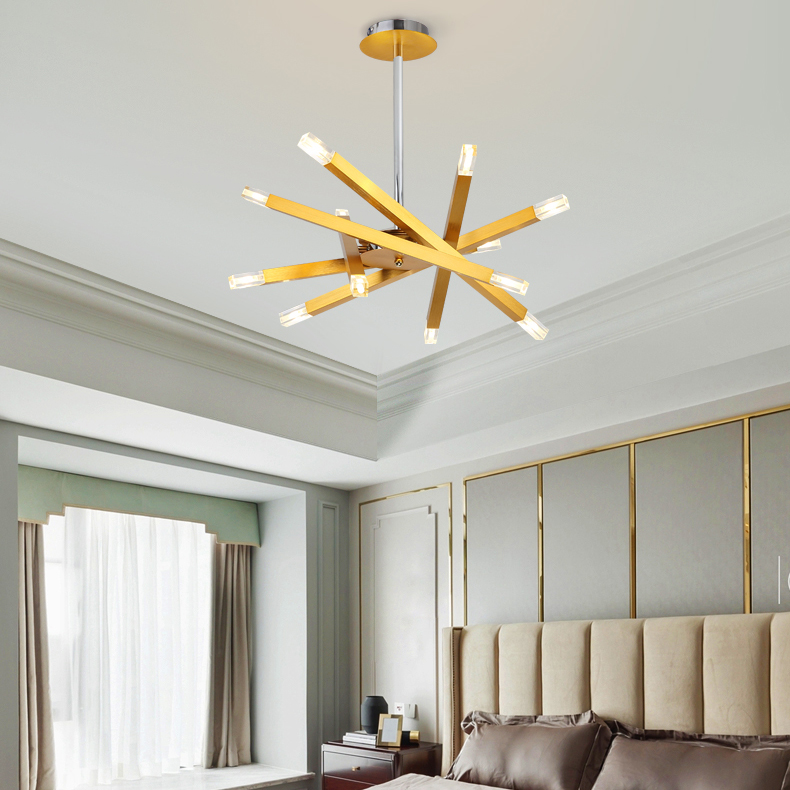 Люстра на штанге SNAP D62 Gold by ImperiumLoft