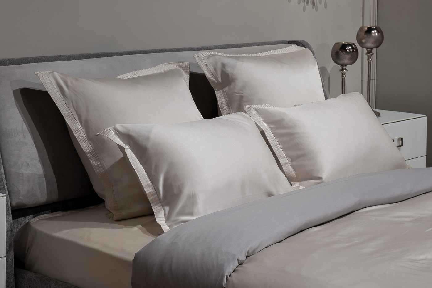 Комплект из 2х наволочек 70х70см жемчужный Garda Decor 144HF-40411