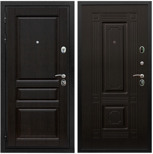 Дверь входная Graf Премиум-Н МДФ 16 мм ФЛ-243 Венге / МДФ 16 мм ФЛ-2 Венге