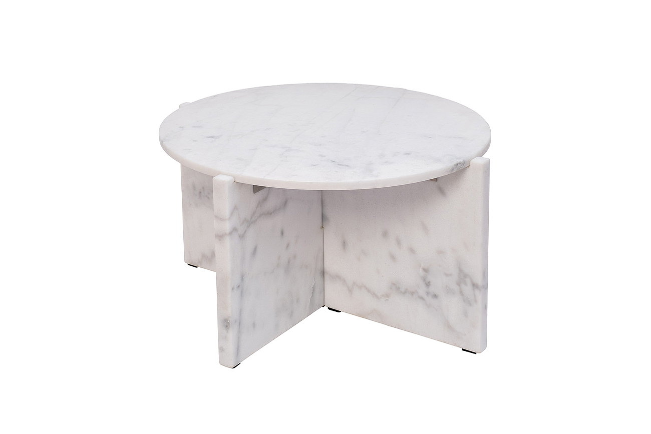 Столик журнальный мраморный белый Garda Decor 46AS-6270