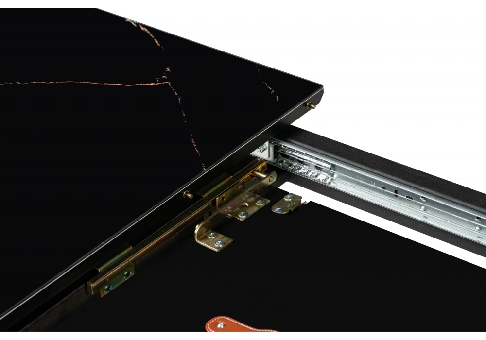 Стол стеклянный Woodville Бугун обсидиан / черный 500004