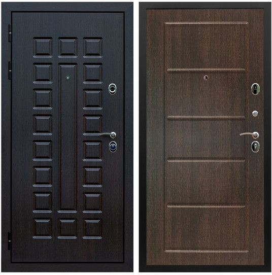 Дверь входная Graf Люксор 3К Шагрень черная / МДФ 6 мм ФЛ-39 Венге