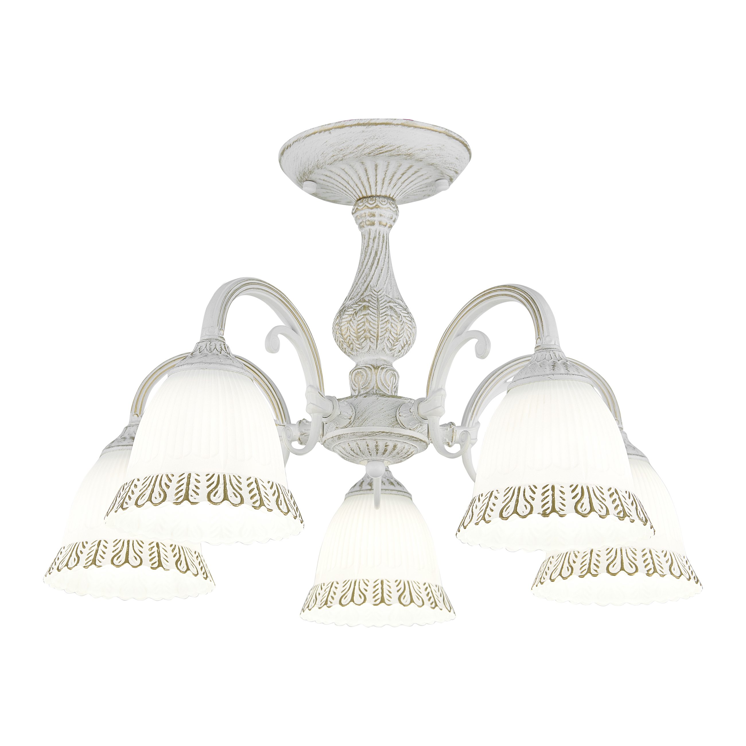 Люстра с плафонами 347410/5 WT+G Arte Milano