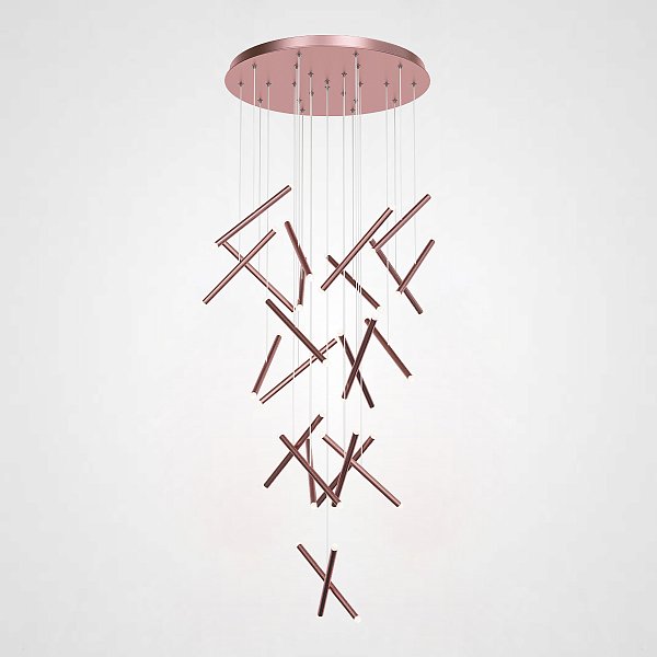 Люстра Dutti D0068 LED Chandelier Modern 28 Rose Gold by ImperiumLoft