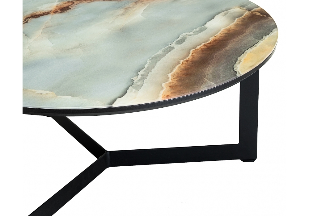 Стол стеклянный Woodville Роб D-700 мрамор голубой 462374