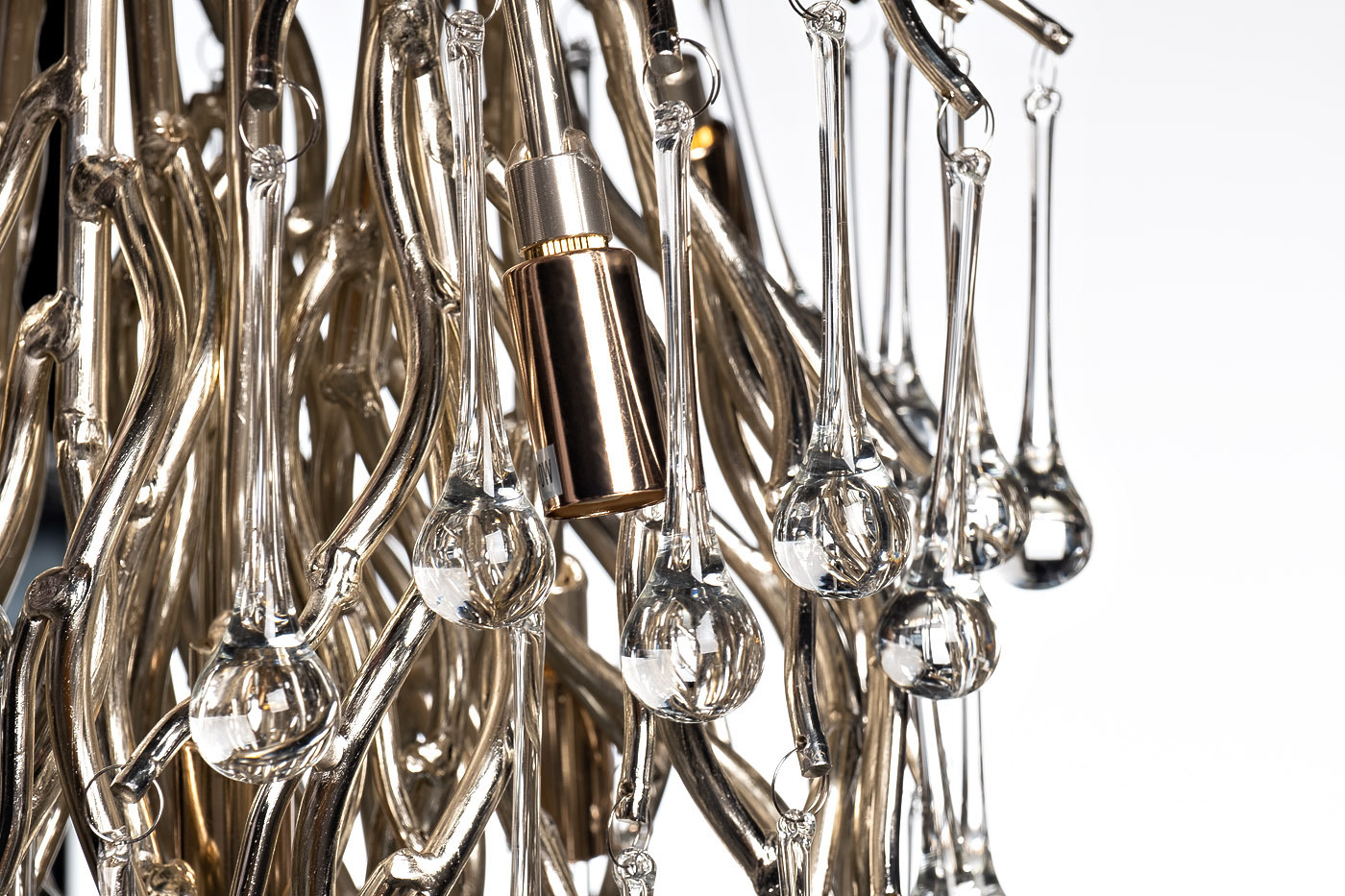 Люстра подвесная "Капли" круглая (шампань) Garda Decor 86-8015/450