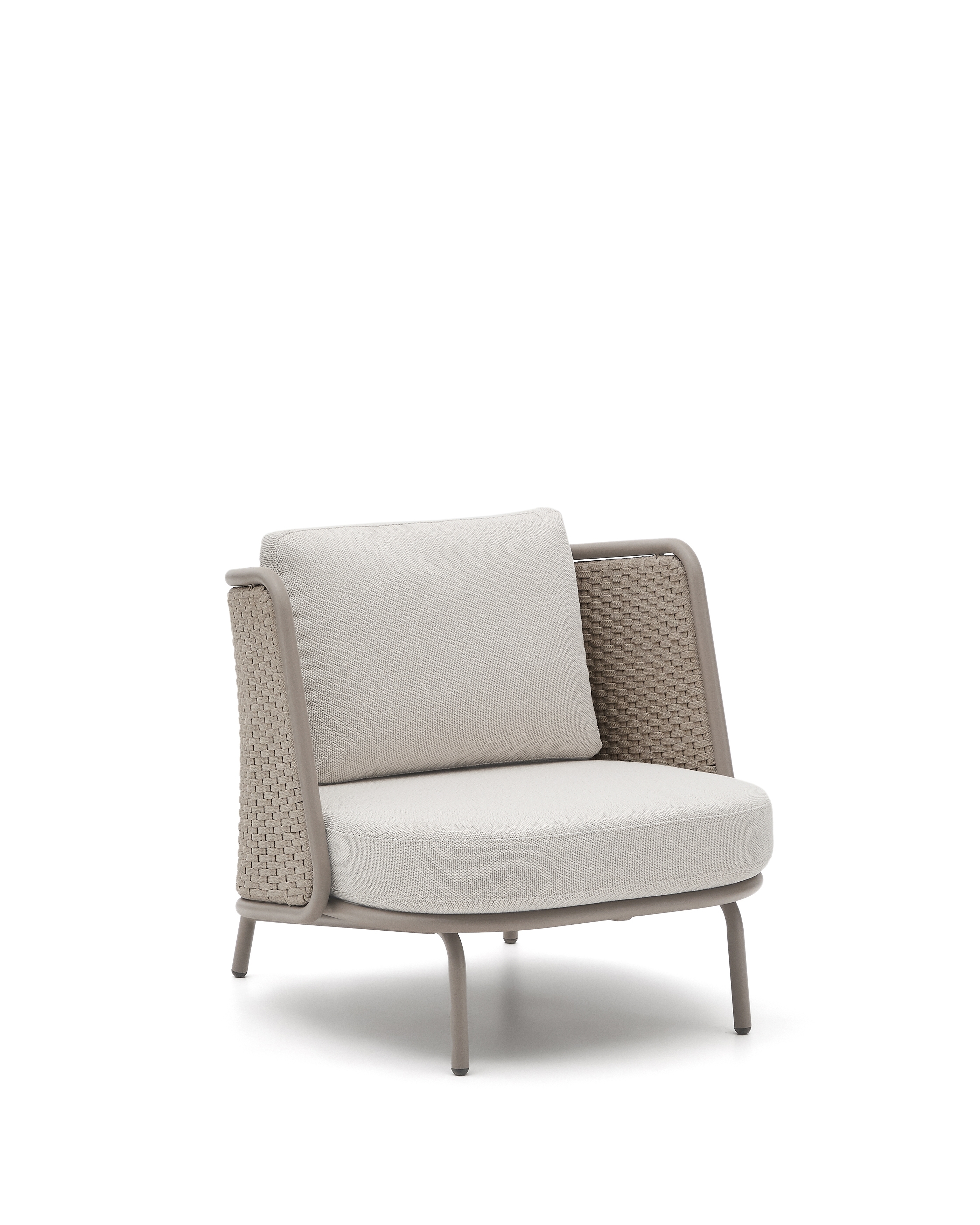 Уличное кресло Sedalis из алюминия и серо-коричневой веревки La Forma (ex Julia Grup)