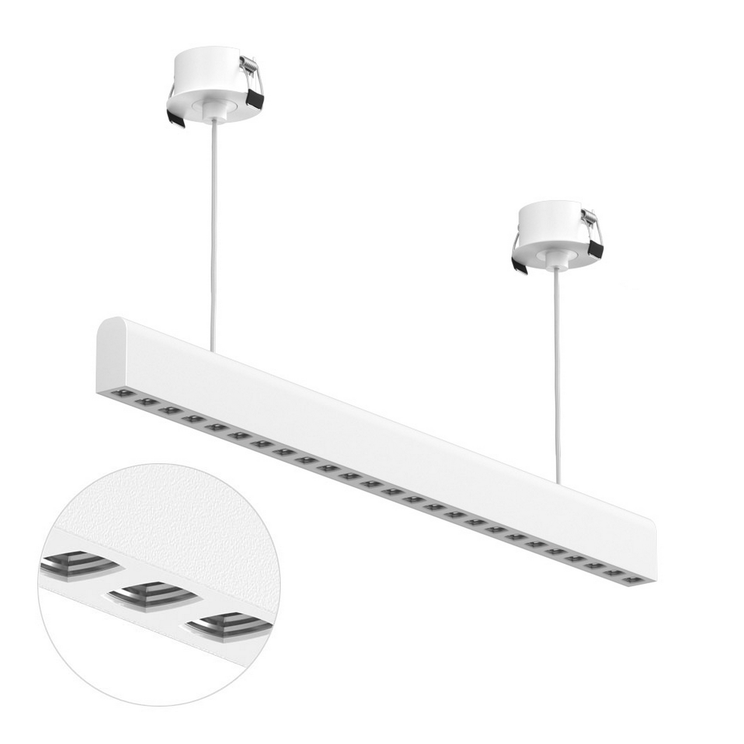 Подвесной светодиодный светильник Ledron Sagi style 585 Basic White-Silver 4000K