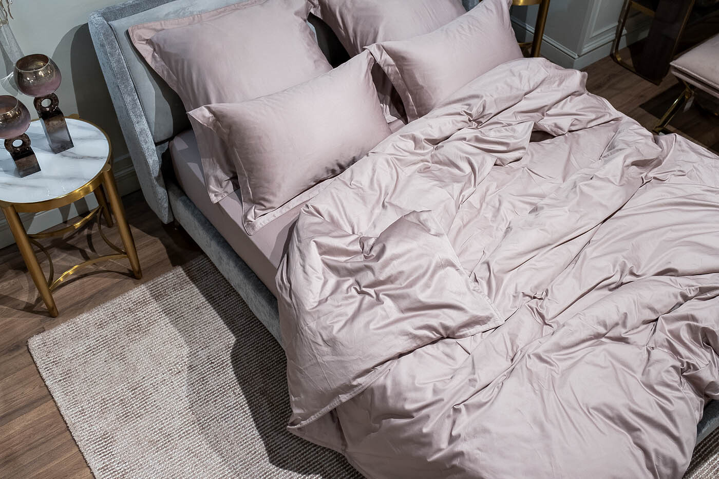 Пододеяльник сатиновый Видение 215х150см пудреная роза Garda Decor 130HB-DC215150-POD ROS