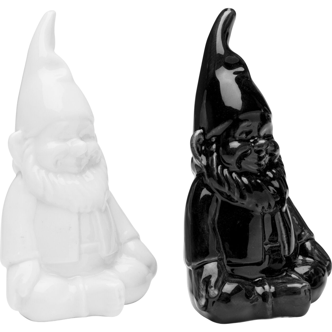Набор для соли и перцаr Gnome Black And White (2/Set) KARE 56620