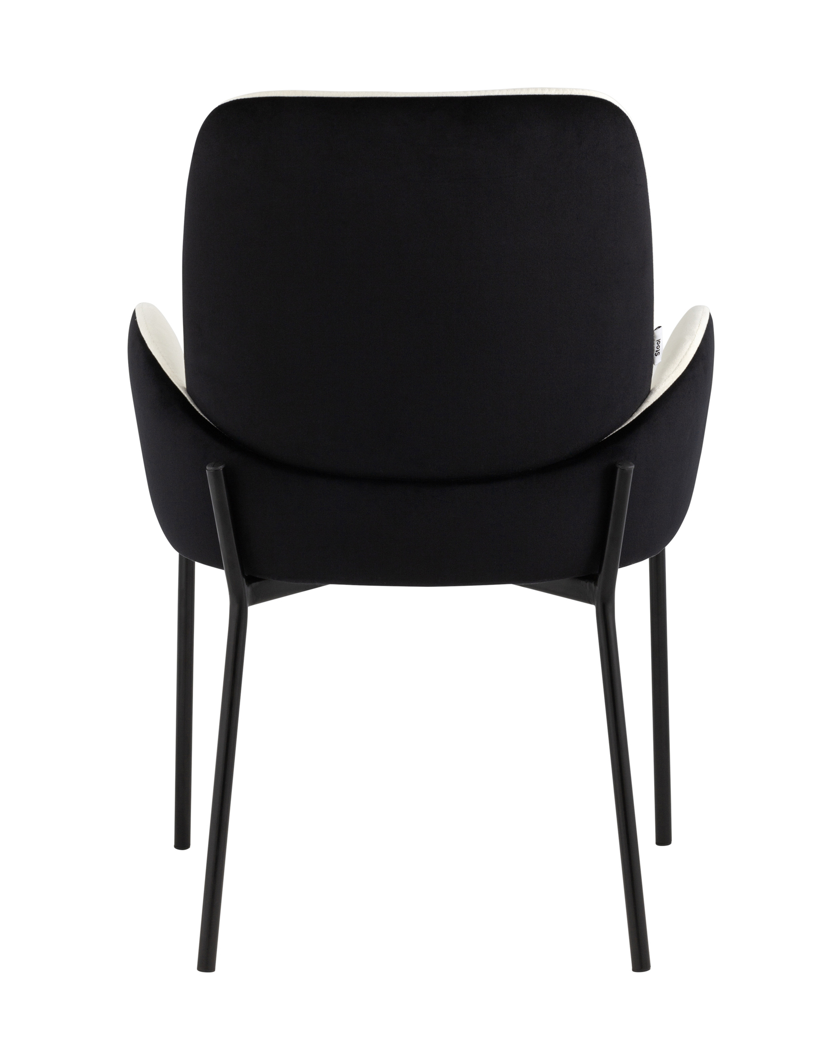 Стул Дивора велюр молочный с черной спинкой Stool Group