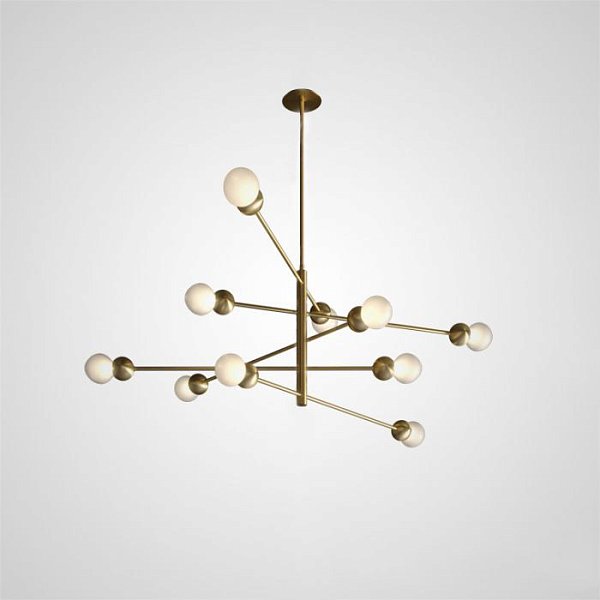 Люстра на штанге SALME L10 B Gold by ImperiumLoft