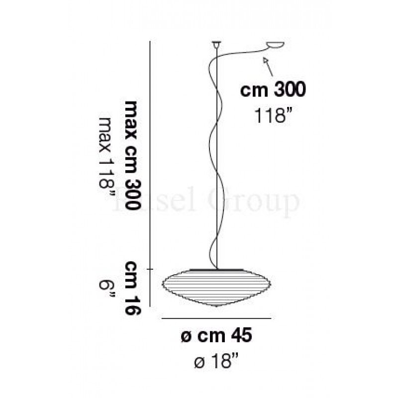 Подвесной светильник Vistosi SPIRIT SP 45 D1