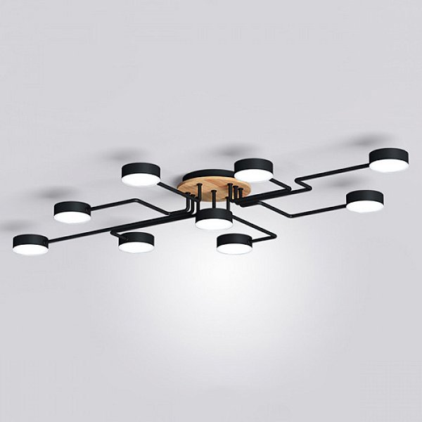 Потолочная люстра SCHEME LED COLOR L132 Black by ImperiumLoft