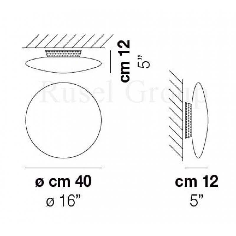 Настенно-потолочный светильник Vistosi SABA PP 40 EL