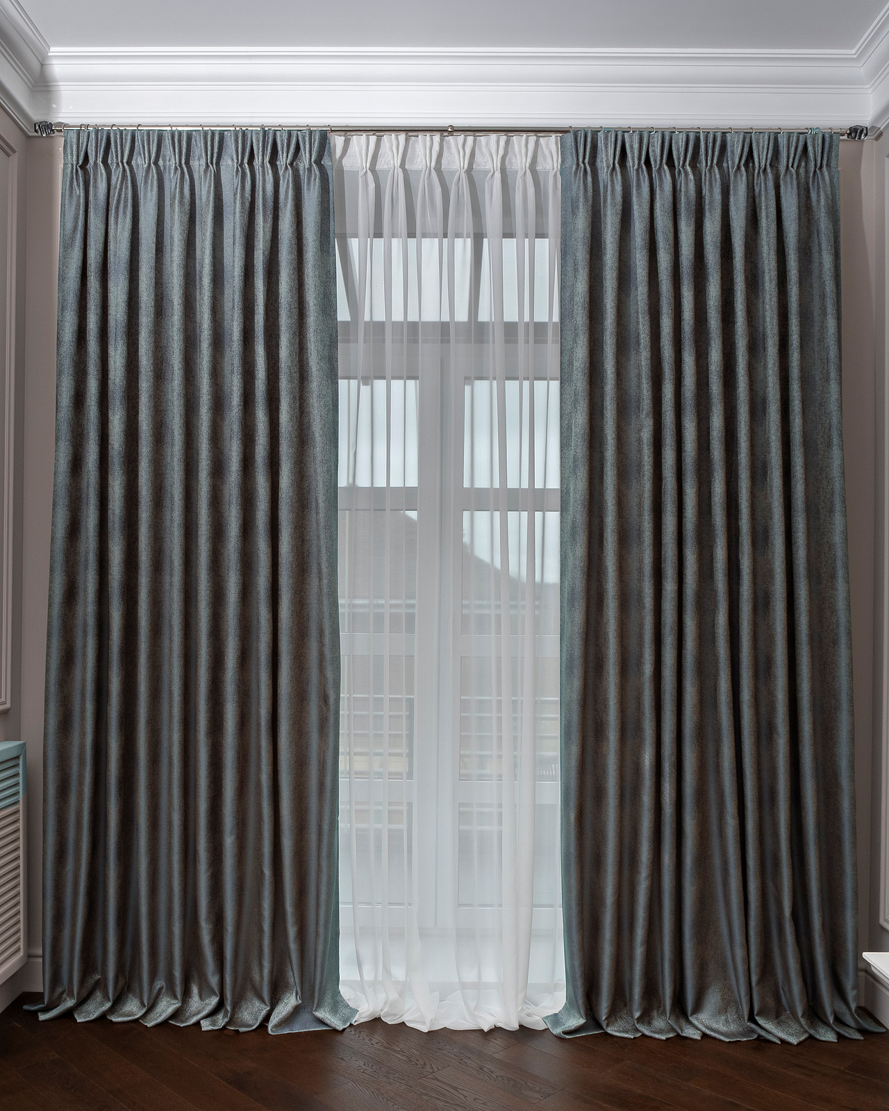 Портьера FIJI бирюзовая 275*260 Garda Decor 121GD-00024