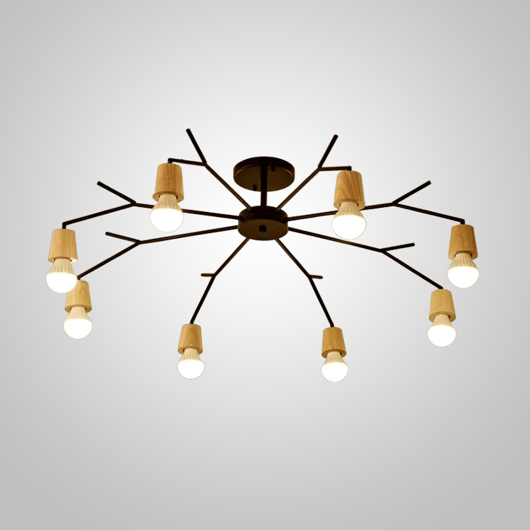 Люстра на штанге LES L8 Black by ImperiumLoft