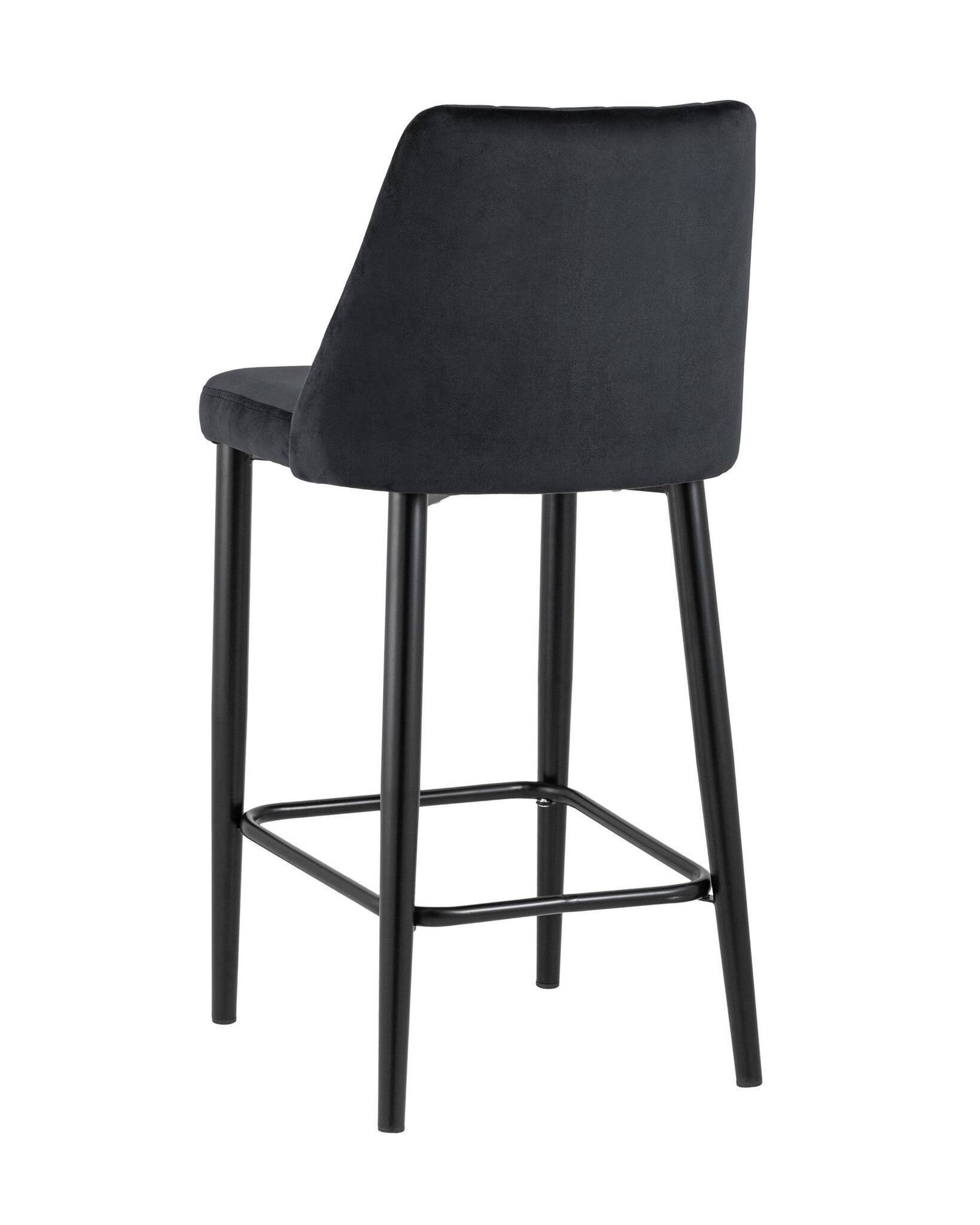 Стул полубарный Диего велюр черный Stool Group