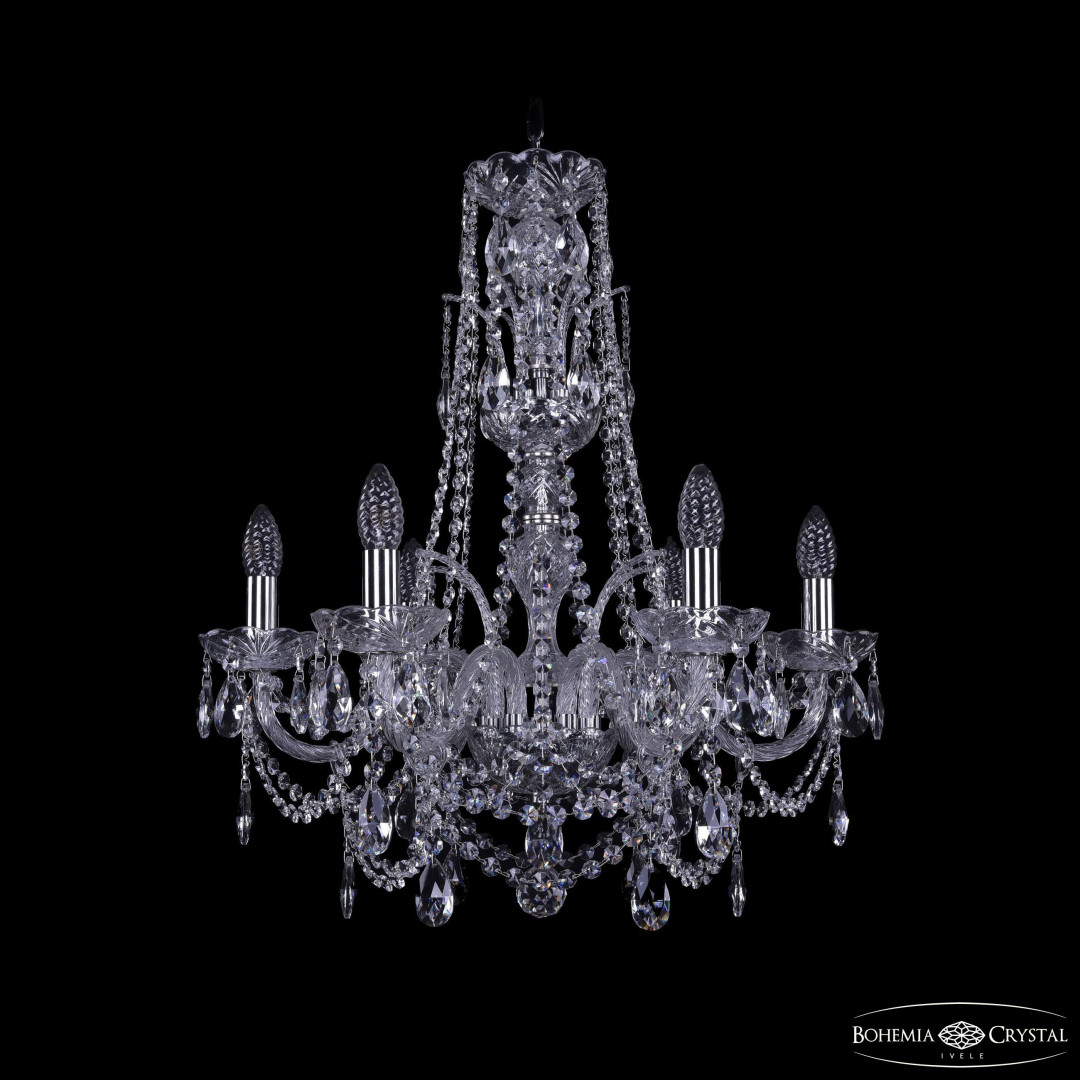 Люстра хрустальная 1411/6/195/XL-63 Ni