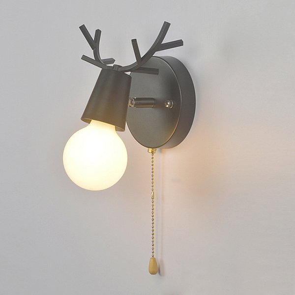 Бра с рожками DEER A SWITCH Black by ImperiumLoft
