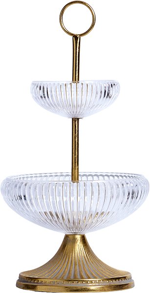Блюдо сервировочное двухъярусное Glasar 57-228
