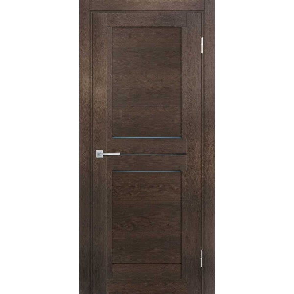 Межкомнатная дверь Graf ТЕХНО-805 графит сатинат, черный лакобель Фреско (2000 х 600)