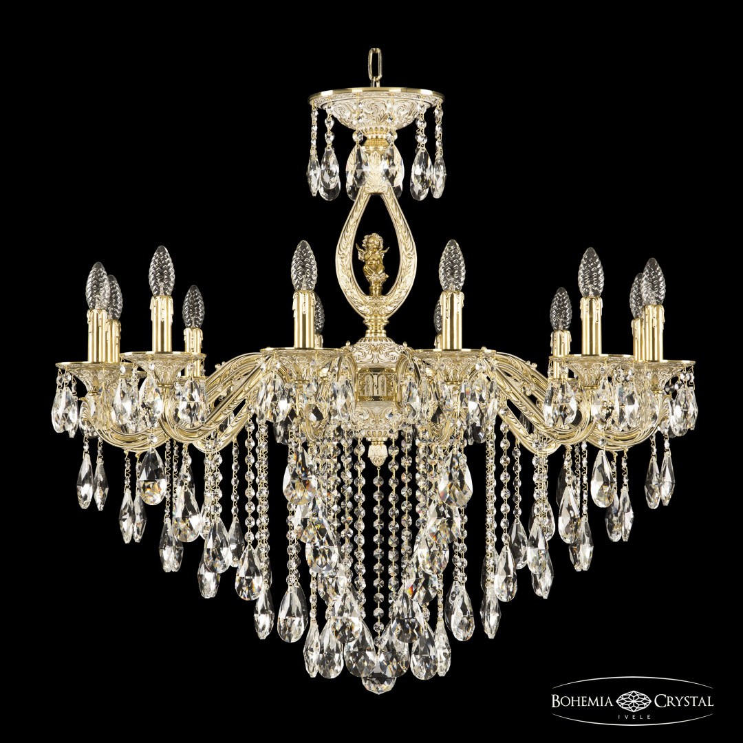 Люстра бронзовая с хрусталём 71402/12/300 B GW FA3B