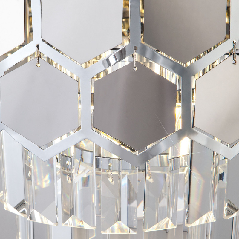 Бра Eurosvet 10124/2 хром/прозрачный хрусталь Strotskis (10113/