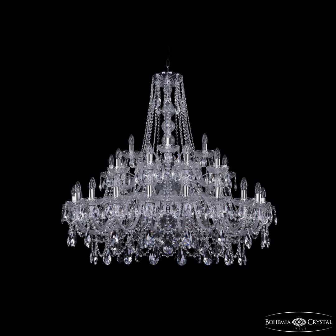 Люстра хрустальная 1411/20+10+5/400/2d Ni