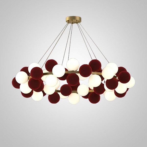 Кольцевые люстры и светильники LATTE D120 Burgundy by ImperiumLoft