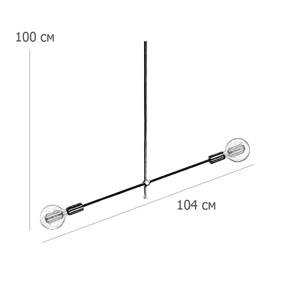 Люстра LF Studio Cliff Pendant 2 Black by ImperiumLoft