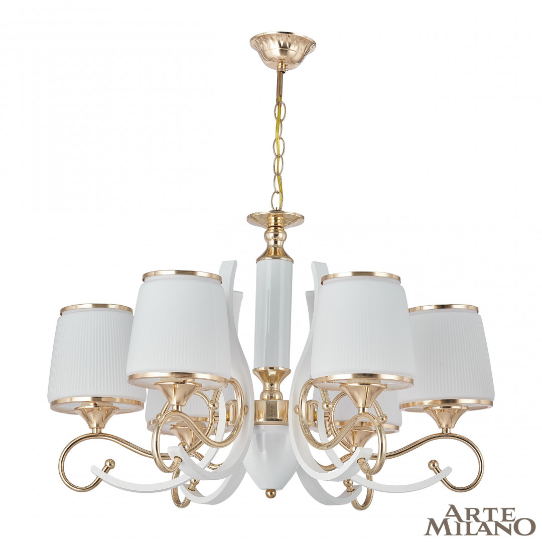 Люстра подвесная с плафонами 303857/6 Wh/Gd Arte Milano