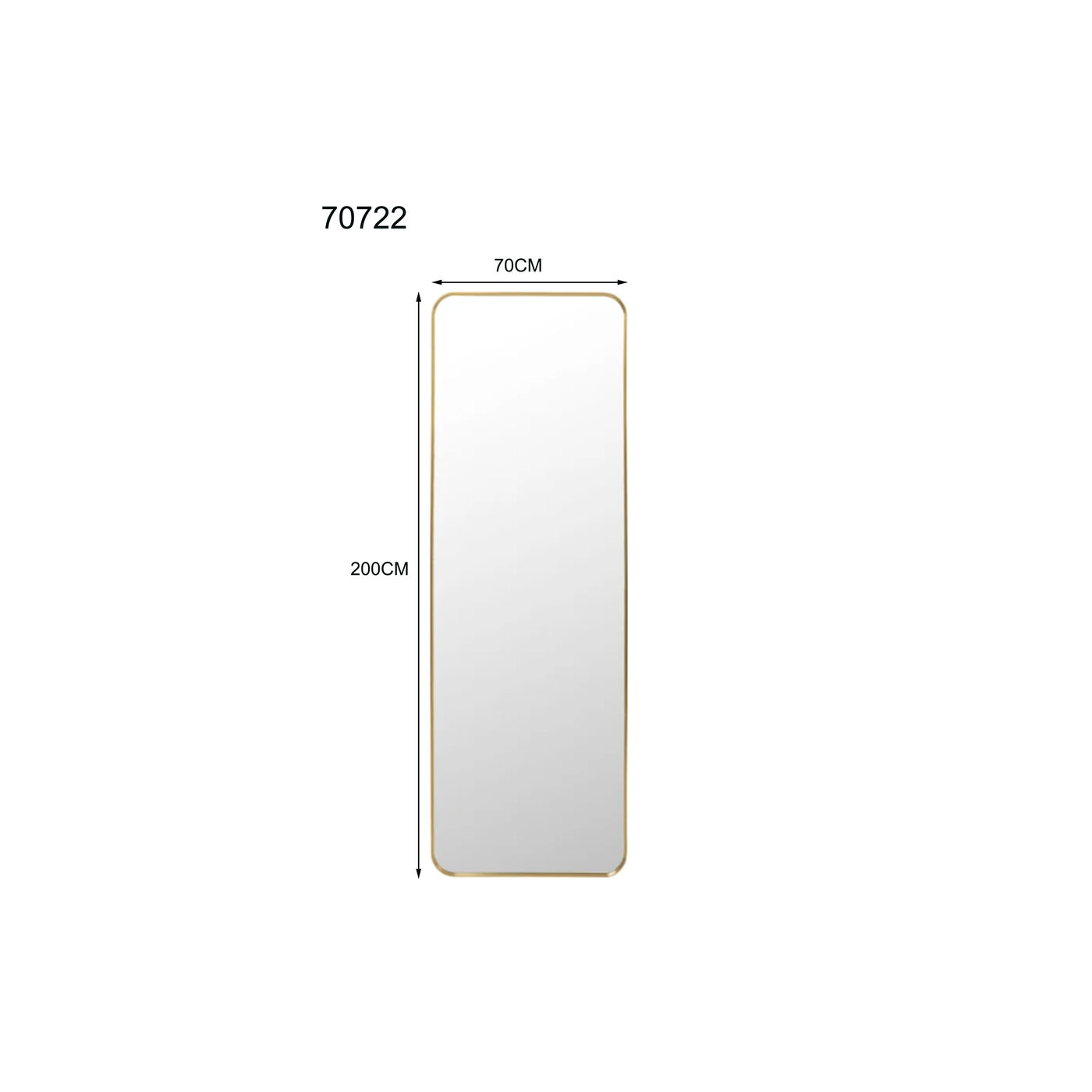 Зеркало настенное Simply Brass 70x200cm KARE 70722