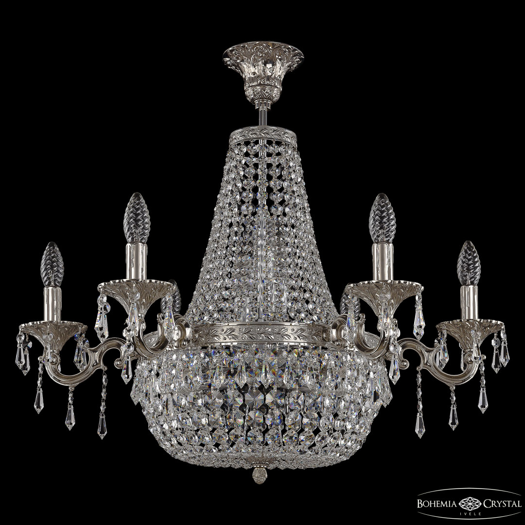 Люстра груша хрустальная 2201H201/6/70IV Ni Bohemia Ivele Crystal