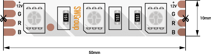 Лента светодиодная SWG SWG560-12-14.4-RGB