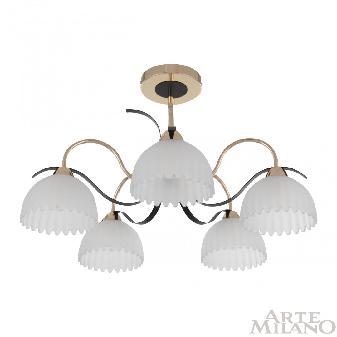 Люстра с плафонами 327306/5 FG+BK Arte Milano