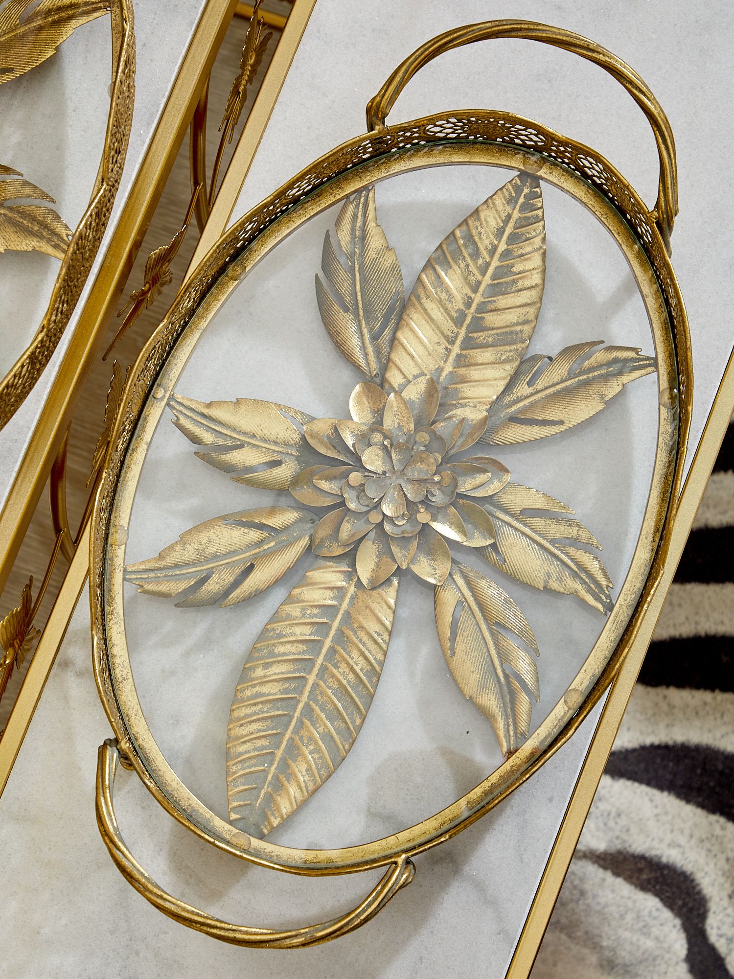 Поднос со стеклянной поверхностью Эфиопия Glasar 57-312/1