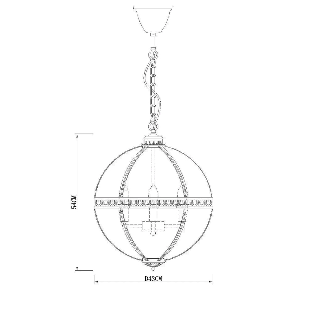 Люстра  Delight Collection Residential 4 ant.brass