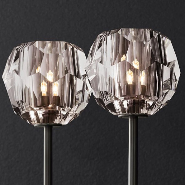 Бра Restoration Hardware Boule De Cristal Grand Double Sconce Polished Nickel