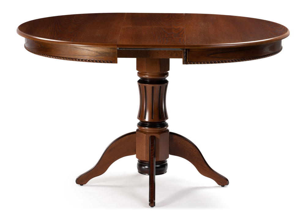 Стол деревянный Woodville Павия 100(130)х100х79 орех / коричневая патина 450816