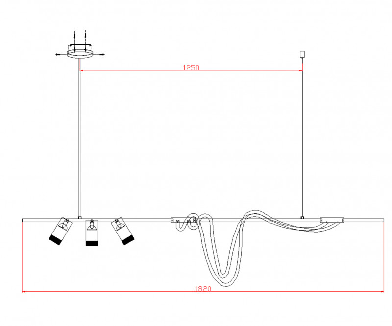 Люстра на штанге Kink Light 08039-180A,19
