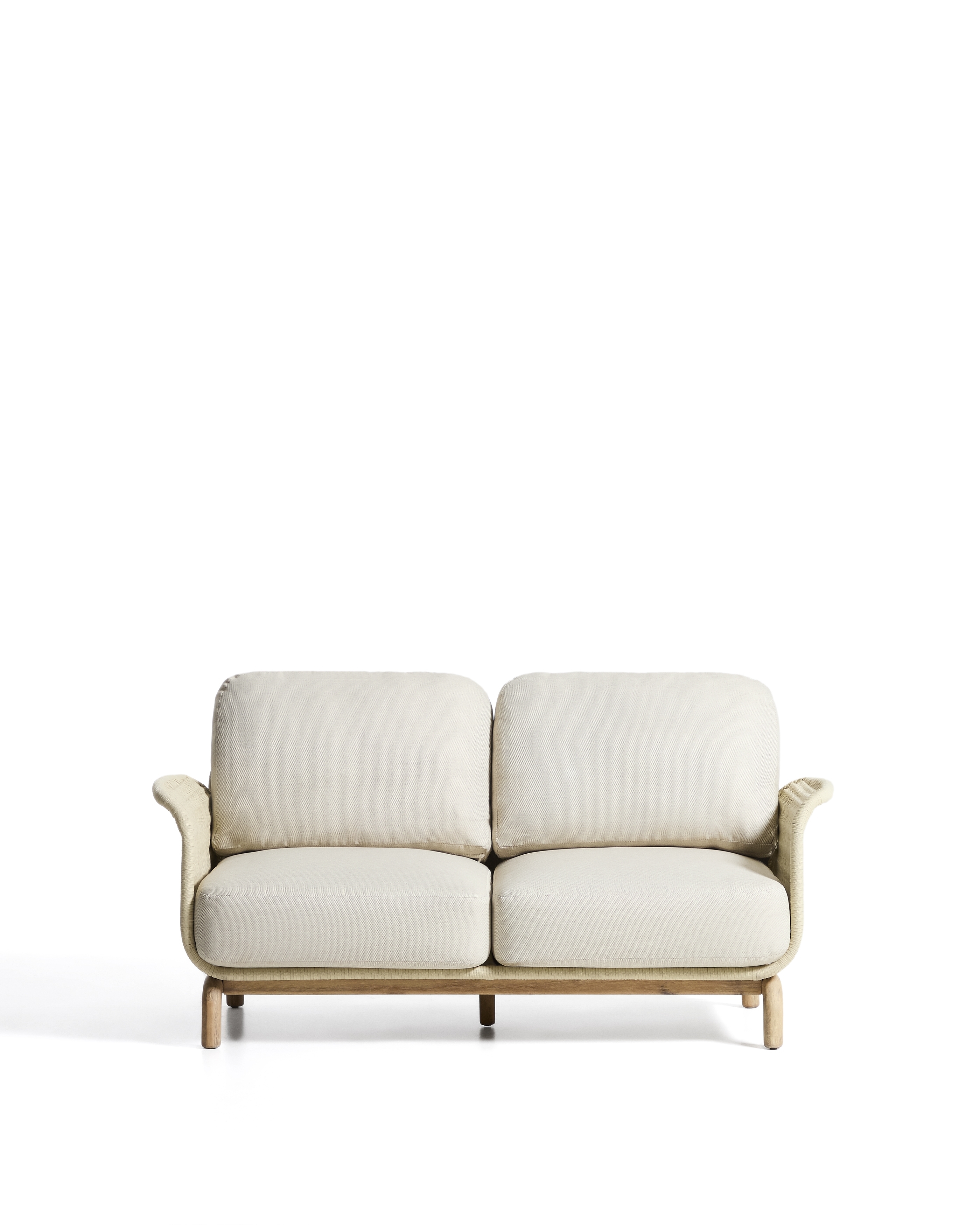 Уличный диван Alipa из акации и веревки цвета экрю 165 см La Forma 481323