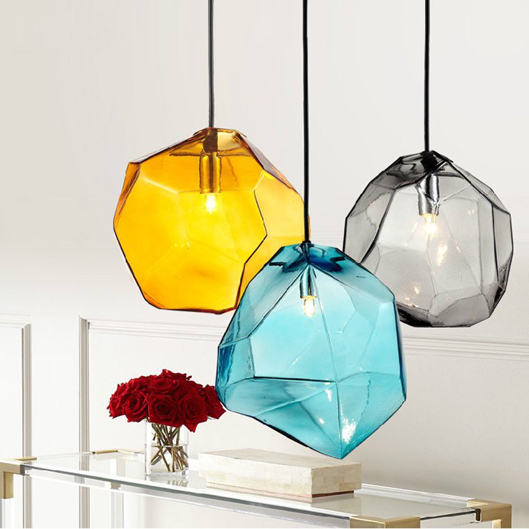 Подвесной светильник Color Ice Cube Pendant JEVIO 3 На планке by ImperiumLoft