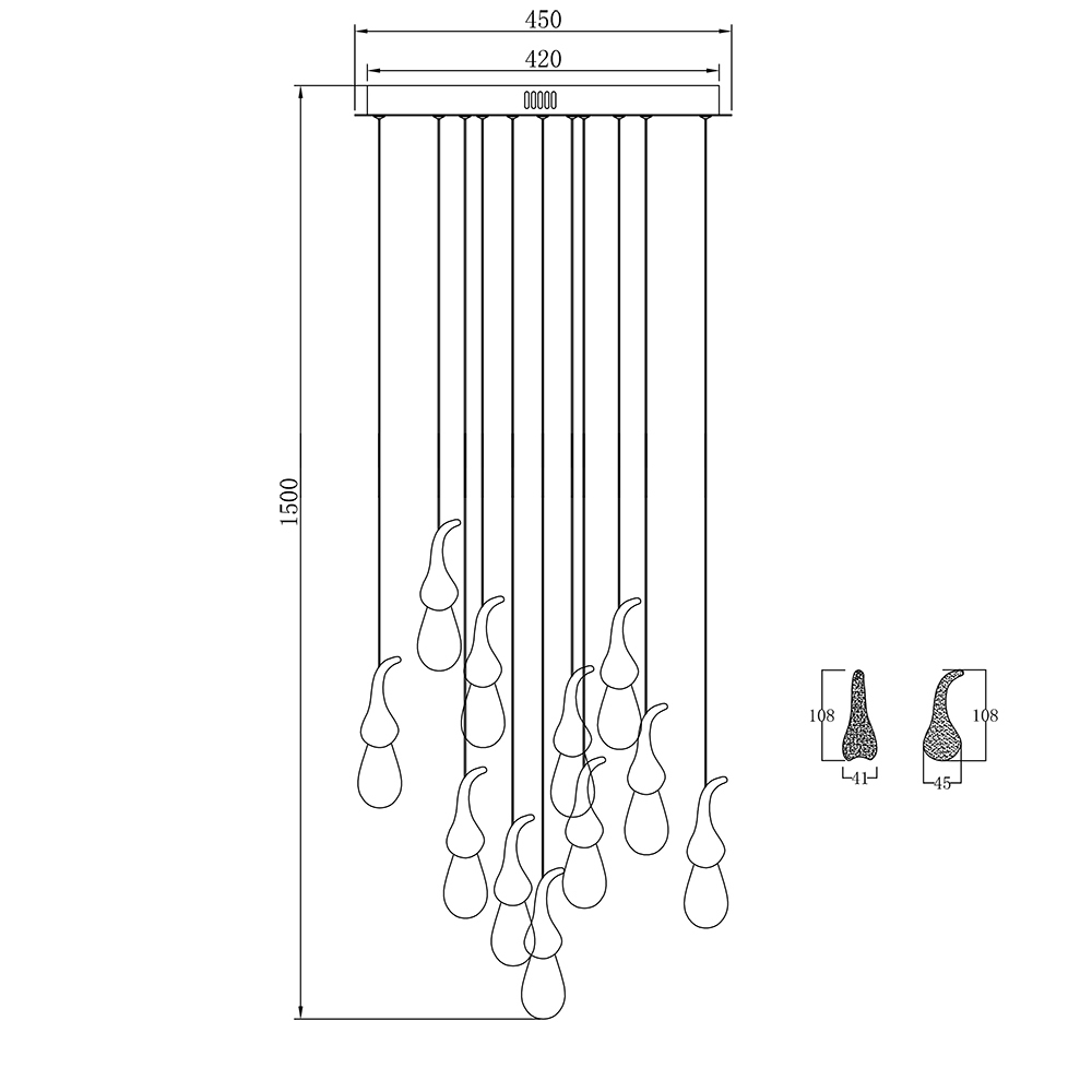 Подвесной светильник Delight Collection OMG07287-11 gold