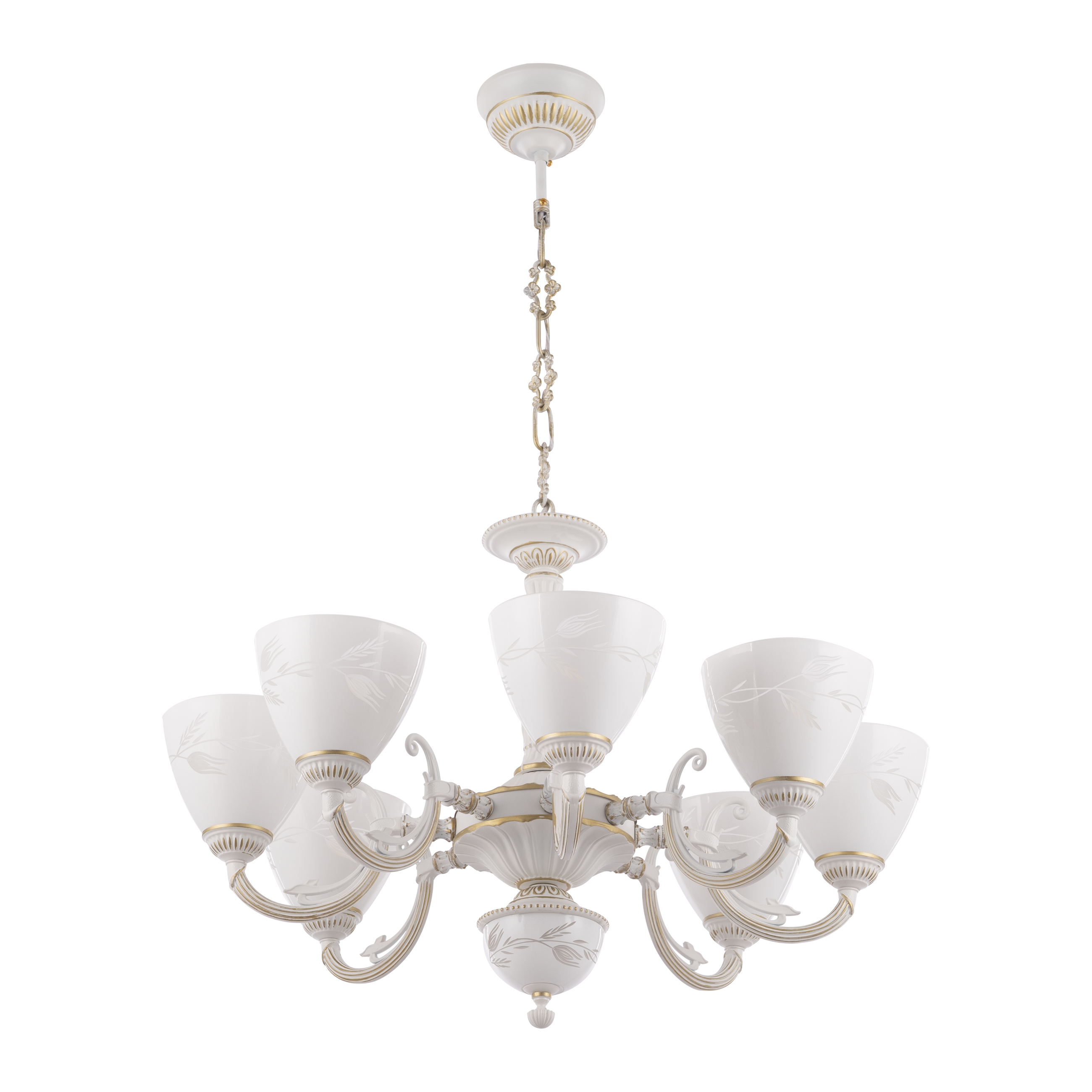 Люстра с плафонами 343659/8 WT+G Arte Milano